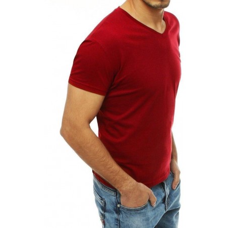Bavlnené pánske tričko bez potlače RX4241 - červené