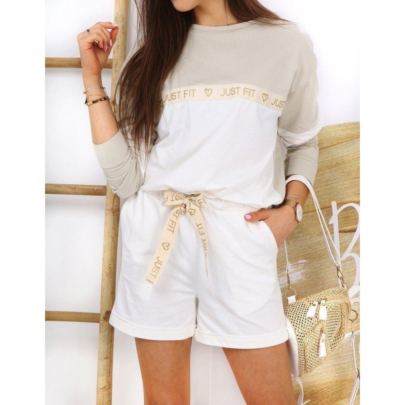 Dámska béžové súprava JUST FIT LOVE AY0299