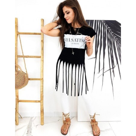 Dámska čierna blúzka VELSATINO RY1518