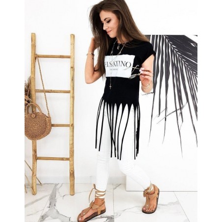 Dámska čierna blúzka VELSATINO RY1518