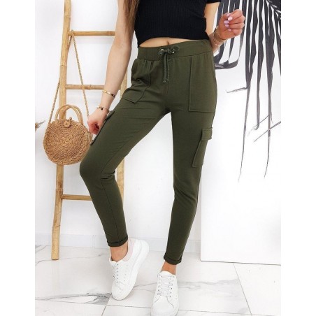Olivové dámske nohavice IVET UY0526