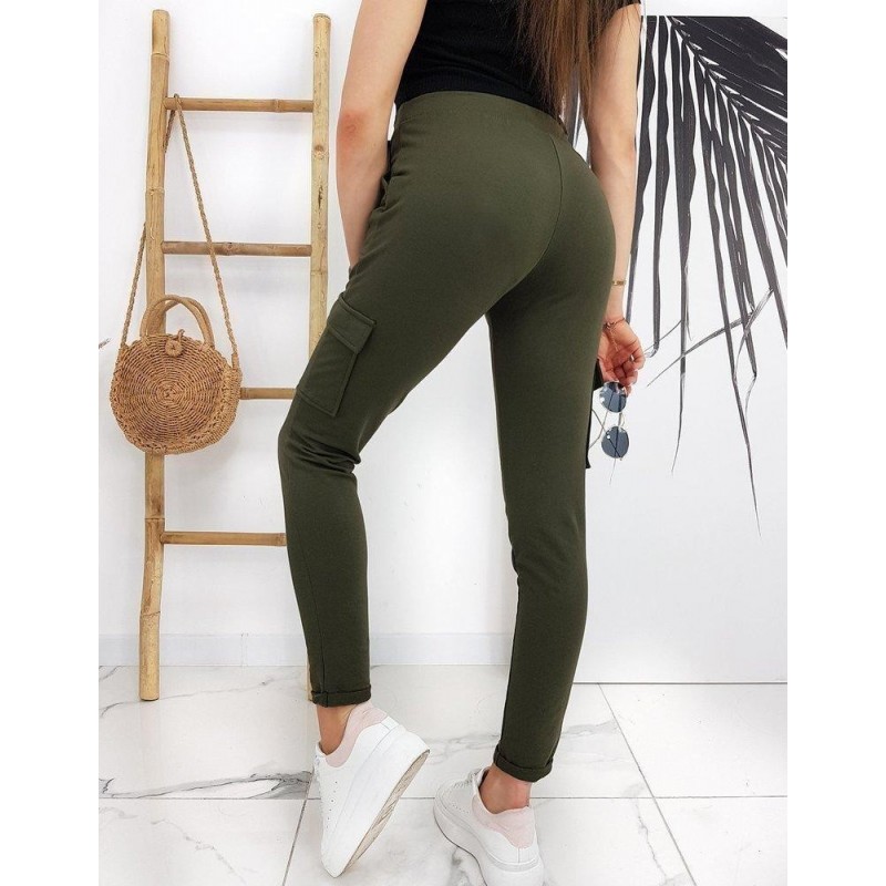 Olivové dámske nohavice IVET UY0526