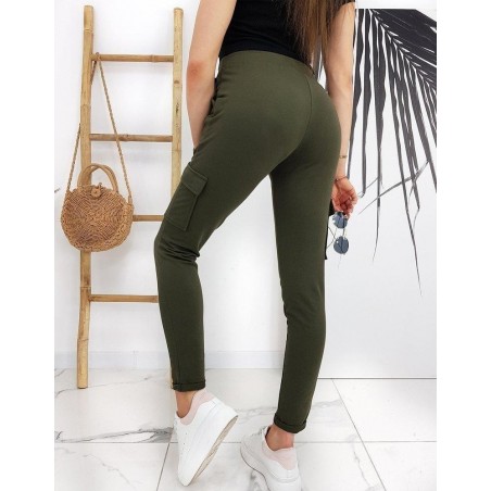 Olivové dámske nohavice IVET UY0526