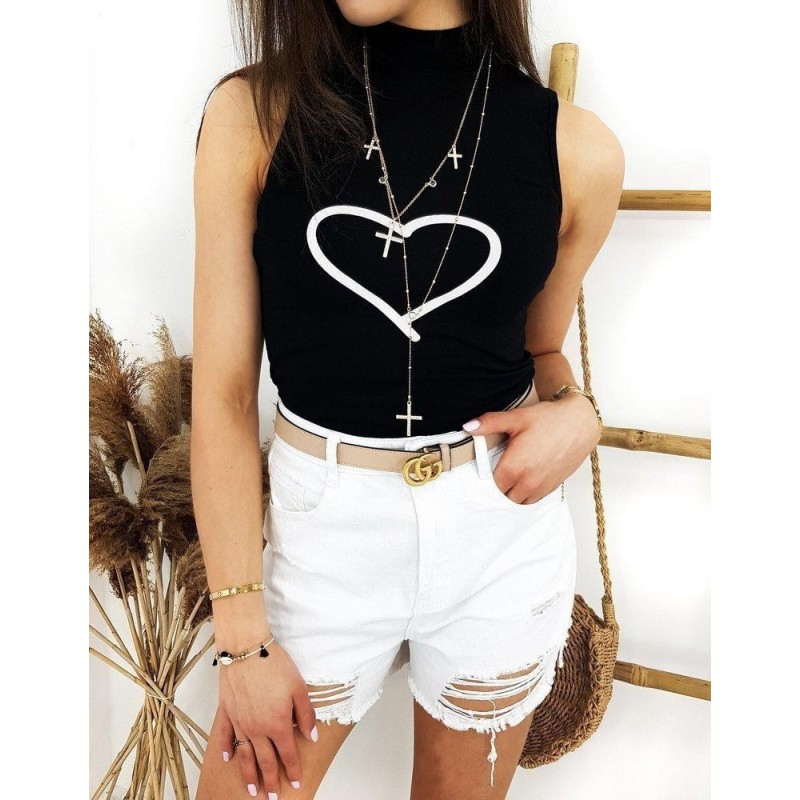 Čierne tričko pre dámy BELINDA RY1525