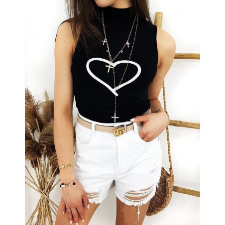 Čierne tričko pre dámy BELINDA RY1525