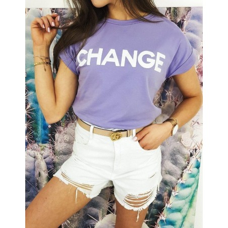 Fialové dámske tričko CHANGE RY1549