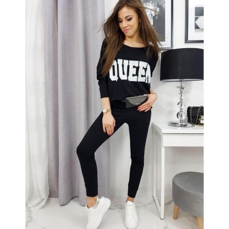 Dámska tepláková súprava QUEEN AY0164 - čierna