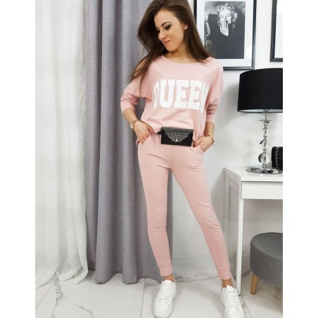 Dámska tepláková súprava QUEEN AY0166 - ružová