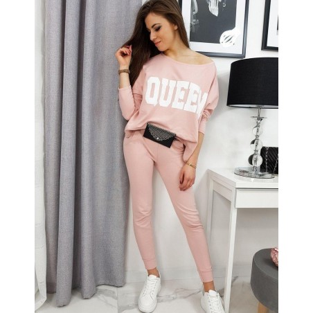 Dámska tepláková súprava QUEEN AY0166 - ružová