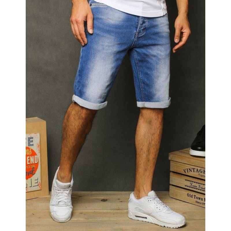 Modré pánske rifľové kraťasy SX1249