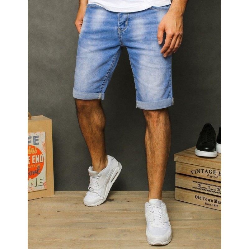 Pánske modré džínsové kraťasy SX1252
