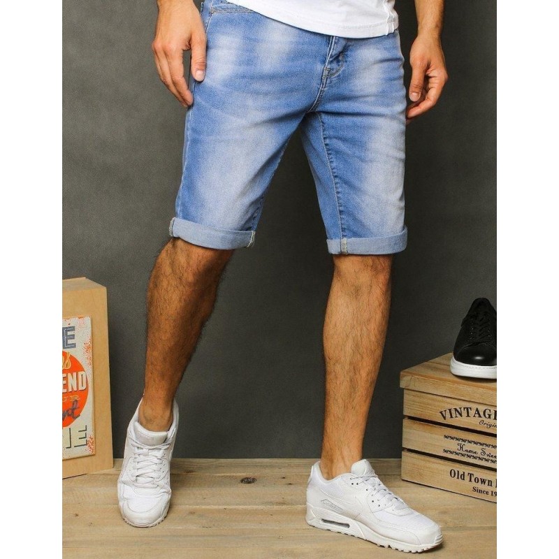 Pánske modré džínsové kraťasy SX1252