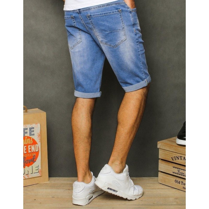 Pánske modré džínsové kraťasy SX1252