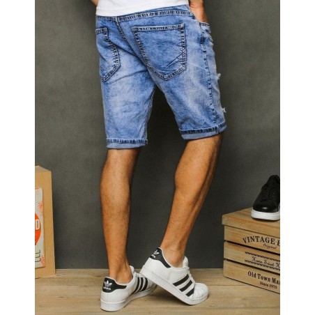 Pánske rifľové kraťasy s nášivkami SX1262 - modré