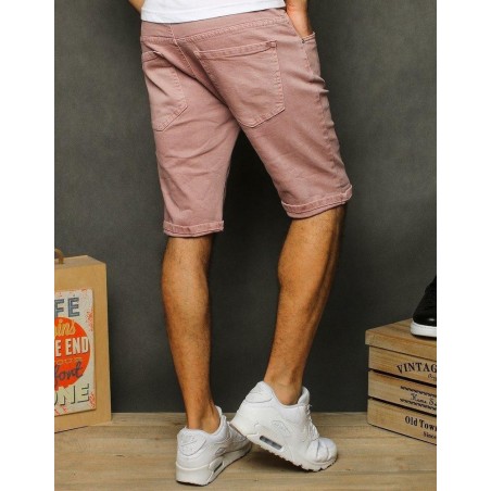 Ružové pánske rifľové kraťasy SX1269