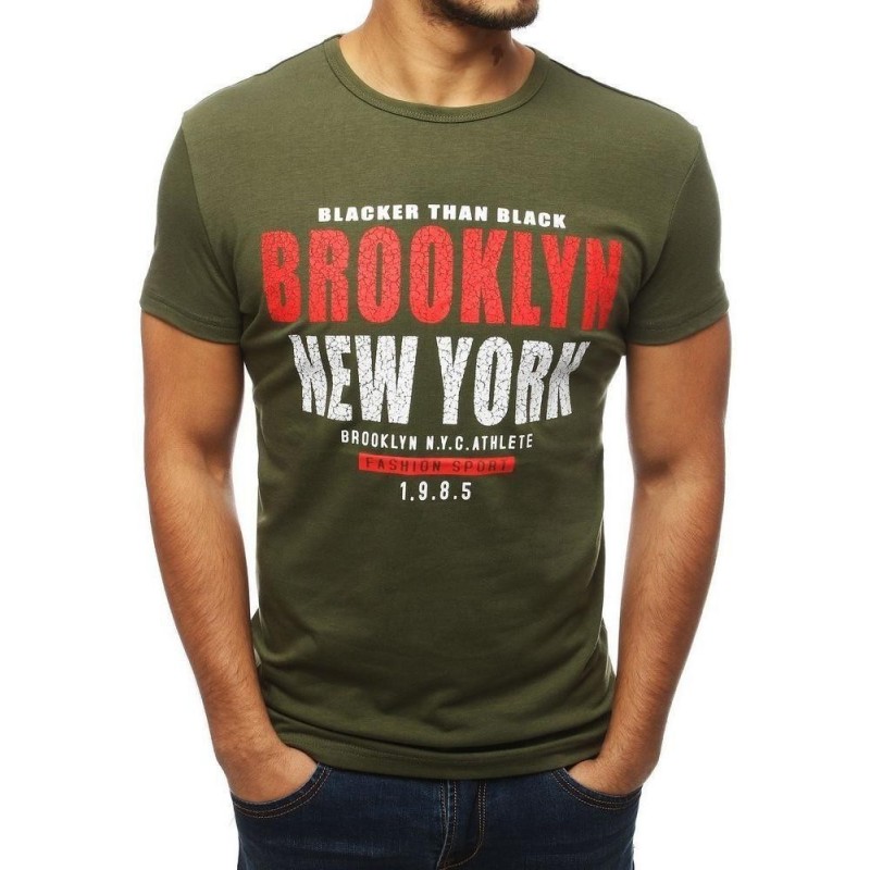 Pánske zelené tričko s potlačou RX3838