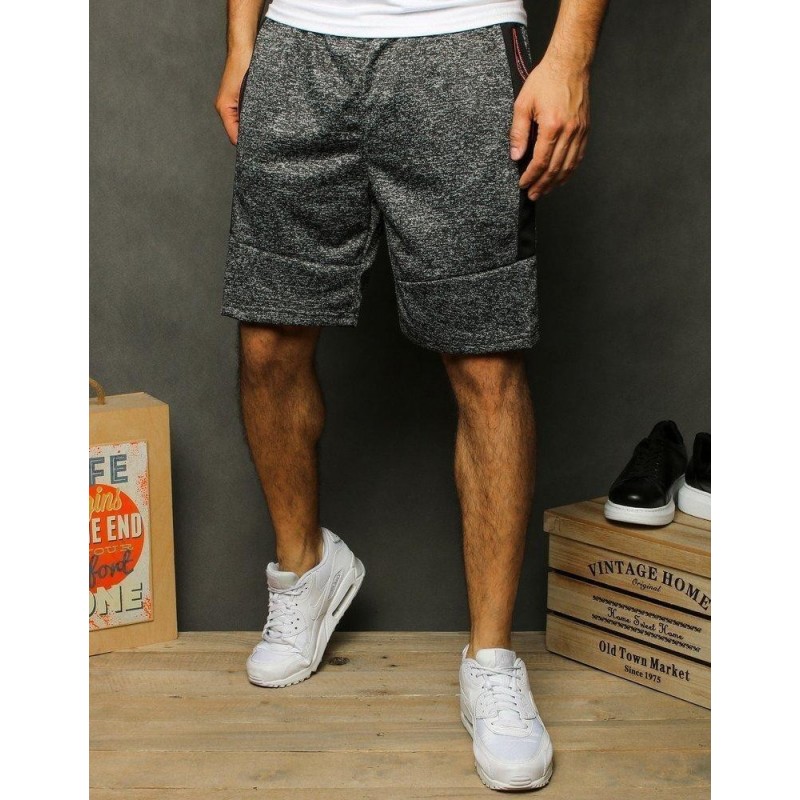 Pánske čierne teplákové kraťasy SX1137