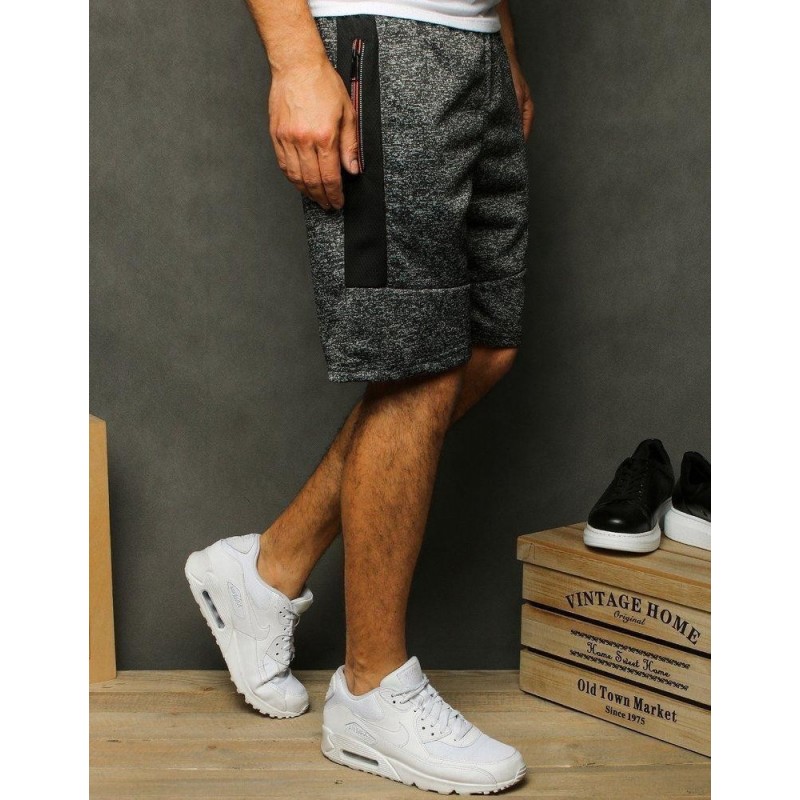 Pánske čierne teplákové kraťasy SX1137