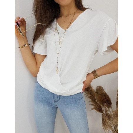 Dámska biela blúzka NELO RY1459