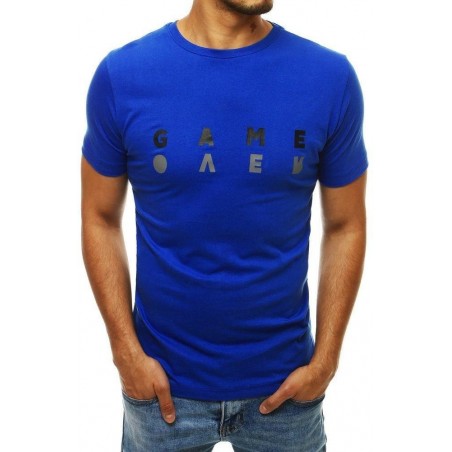 Modré pánske tričko s potlačou RX4234