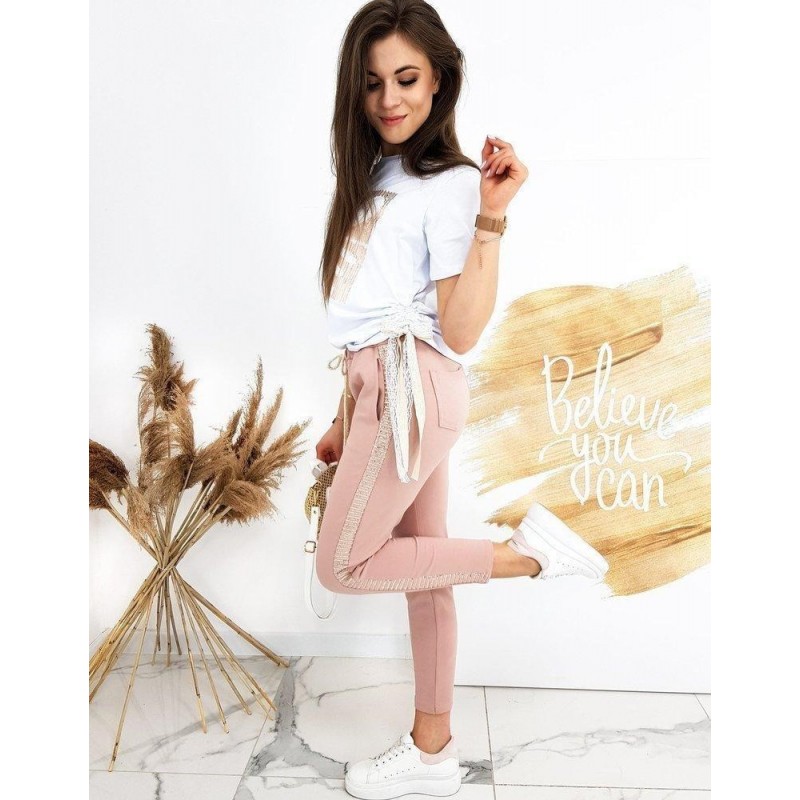 Dámska tepláková súprava GLAM AY0296 - ružová