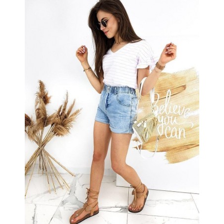 Pruhované dámske tričko BLACE RY1541 - ružové