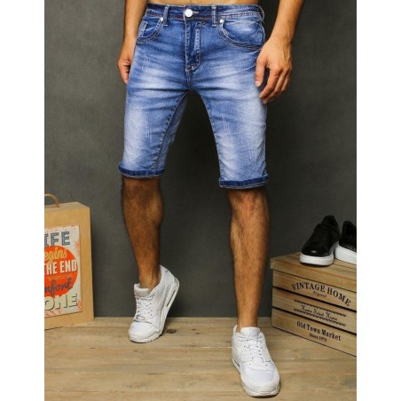 Modré rifľové pánske kraťasy SX1261