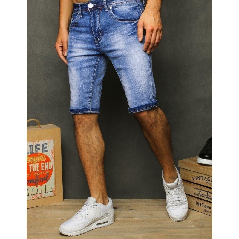 Modré rifľové pánske kraťasy SX1261