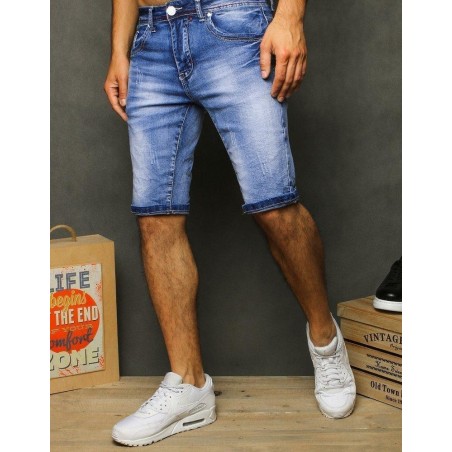 Modré rifľové pánske kraťasy SX1261