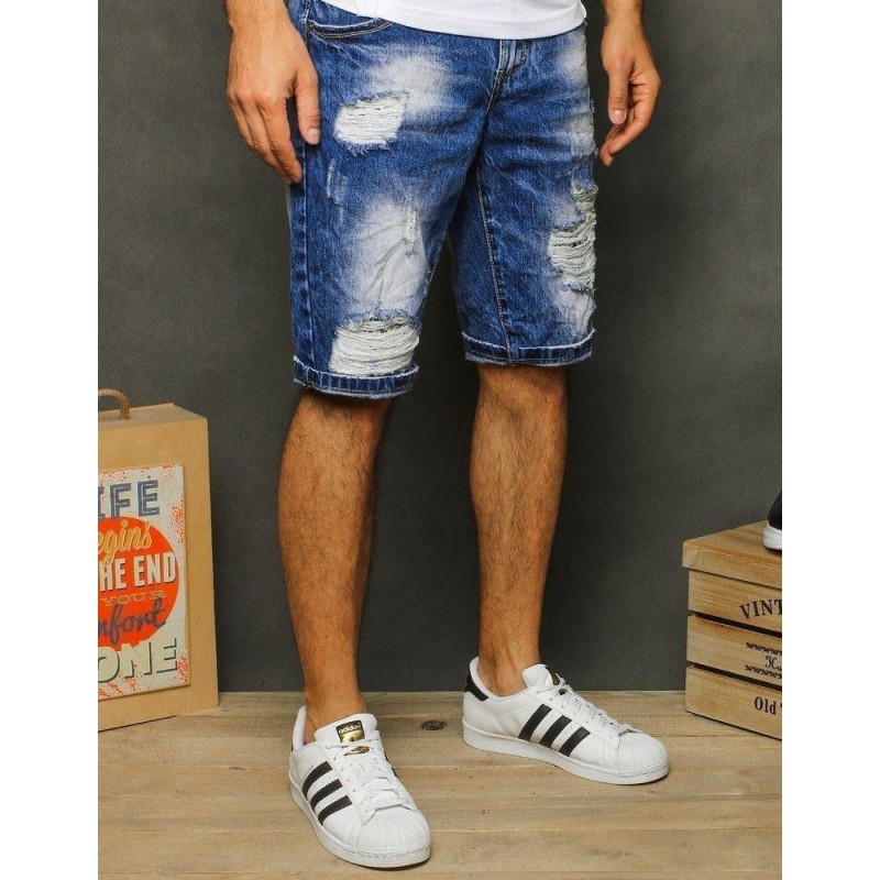 Rifľové pánske kraťasy SX1264 - modré