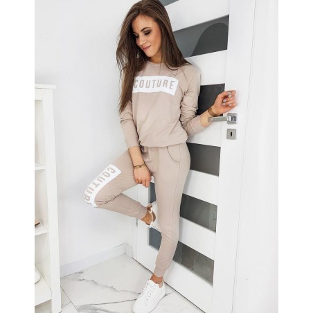Béžová dámska tepláková súprava COUTURE AY0322