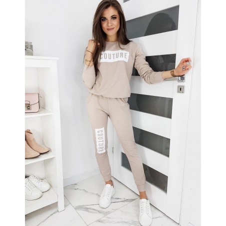Béžová dámska tepláková súprava COUTURE AY0322