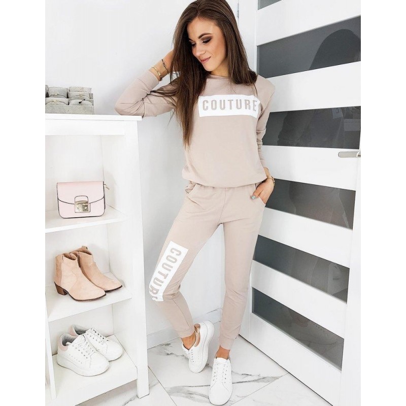 Béžová dámska tepláková súprava COUTURE AY0322