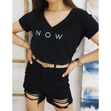 Dámske čierne tričko NOW RY1551