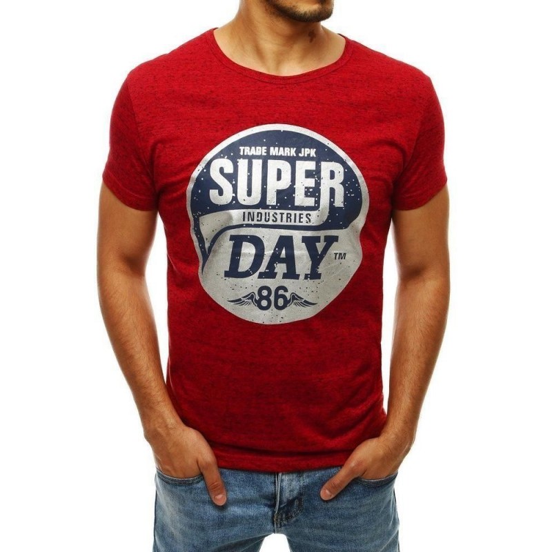 Pánske tričko s potlačou RX4253 - červené