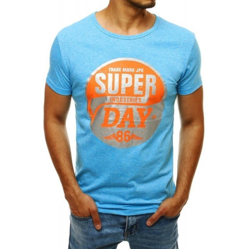 Pánske tričko s potlačou RX4254 - modré