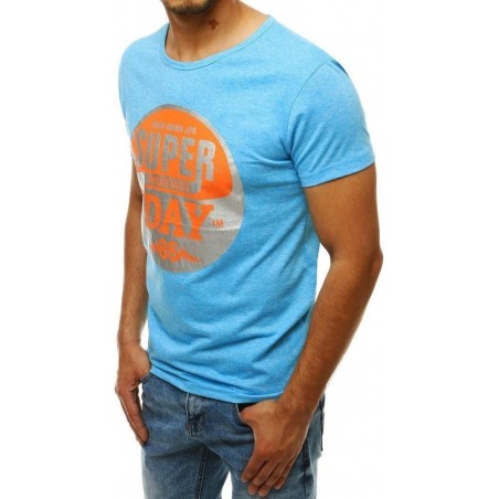 Pánske tričko s potlačou RX4254 - modré