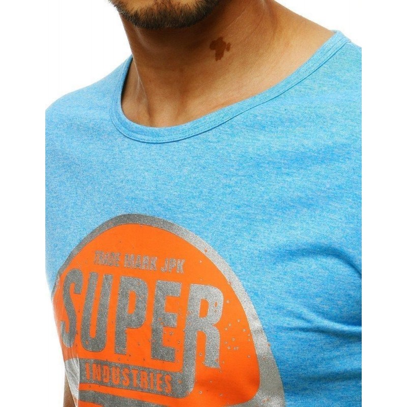 Pánske tričko s potlačou RX4254 - modré