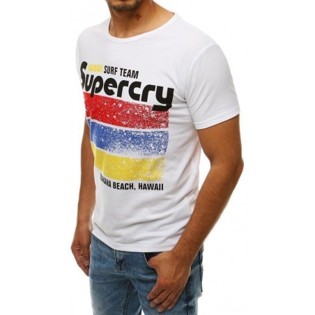 Biele pánske tričko s potlačou RX4267