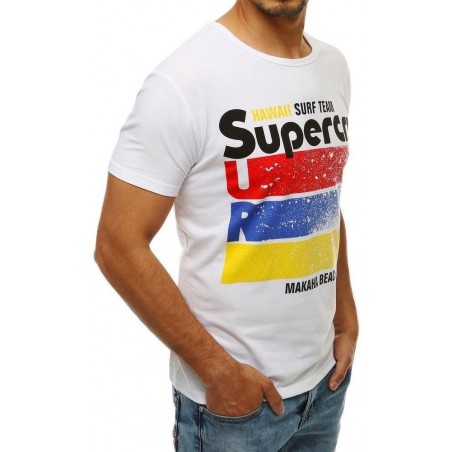 Biele pánske tričko s potlačou RX4267