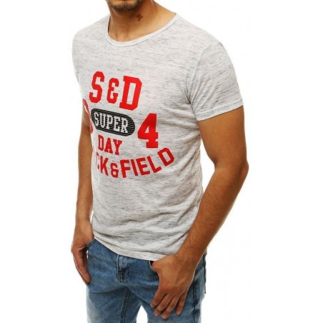 Biele tričko pre pánov s potlačou RX4283