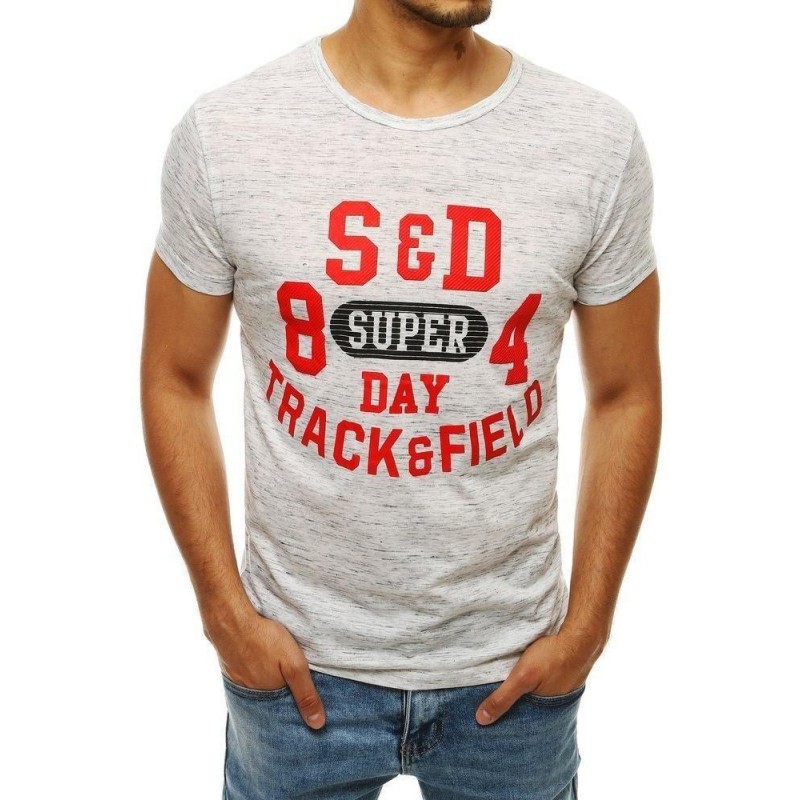 Biele tričko pre pánov s potlačou RX4283