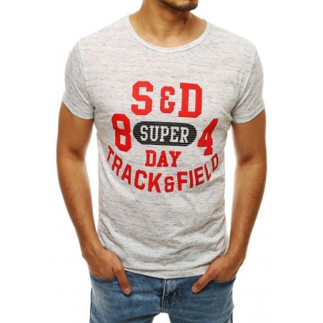 Biele tričko pre pánov s potlačou RX4283