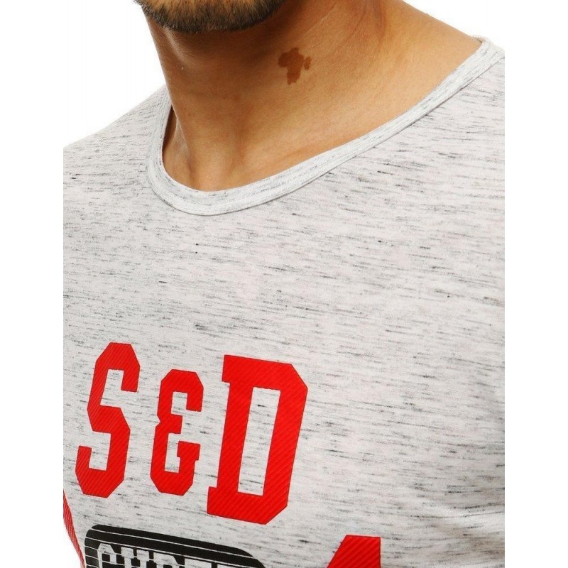 Biele tričko pre pánov s potlačou RX4283