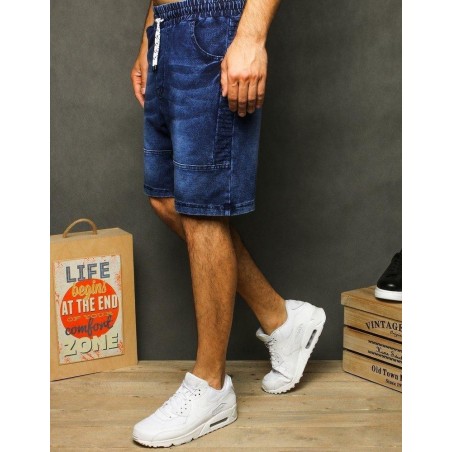 Pánske denimové kraťasy SX1291 - tmavomodré