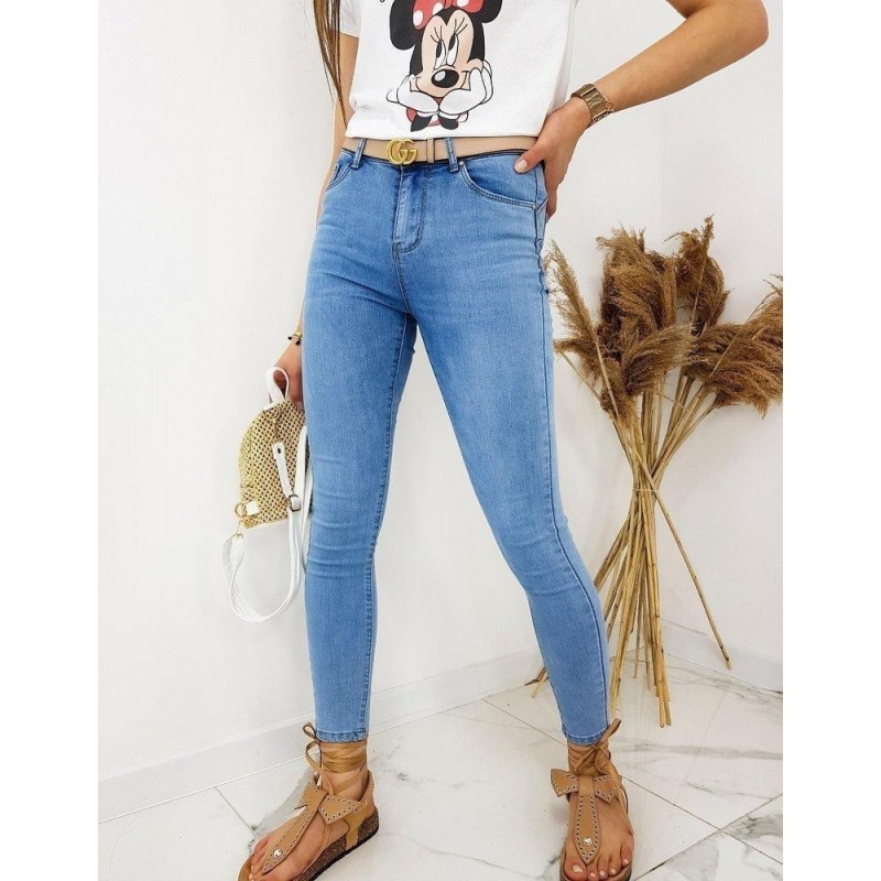 Dámske rifle Skinny Fit DEBORA UY0549 - modré