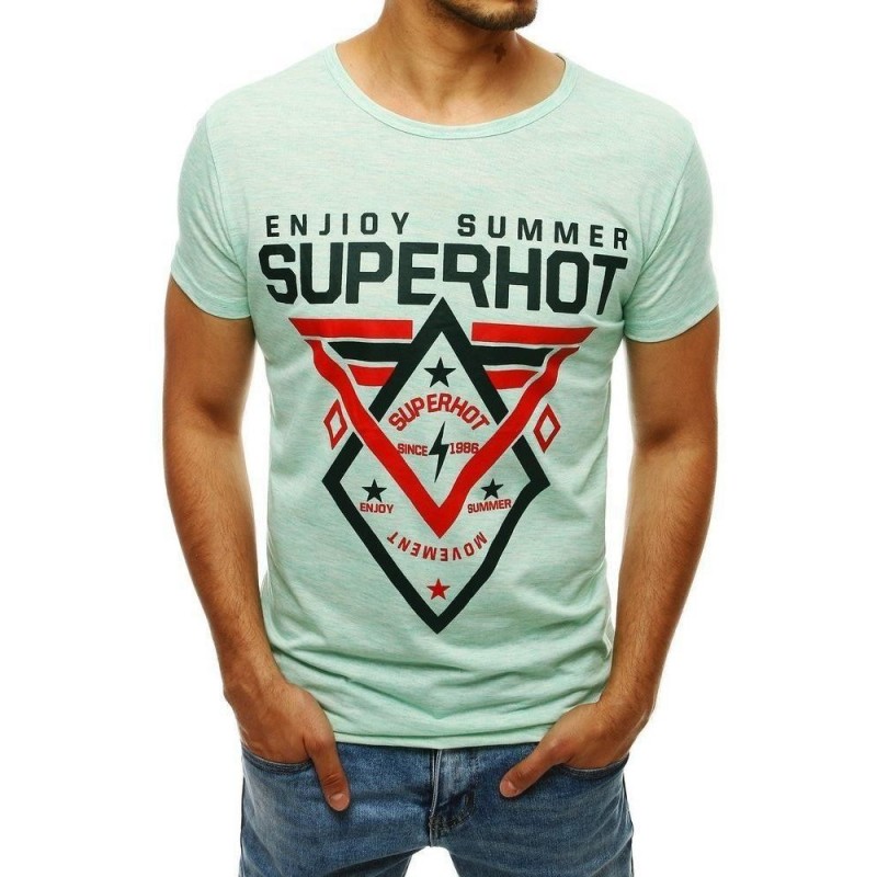 Zelené tričko s potlačou pre mužov RX4251