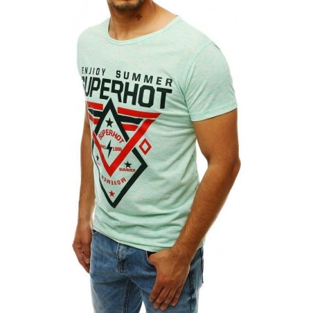 Zelené tričko s potlačou pre mužov RX4251