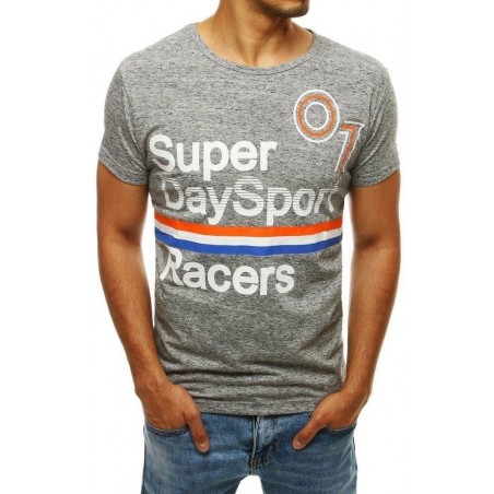 Pánske tričko s potlačou RX4262 - svetlosivé