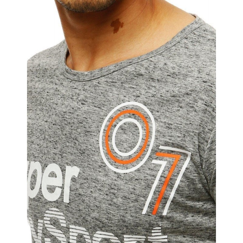 Pánske tričko s potlačou RX4262 - svetlosivé